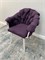 Кресло "Мишлен VS", каркас белый, велюр фиолетовый 2897-8 - фото 21044