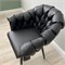 Кресло "Мишлен VS", каркас черный, кожа черная 2895-17 - фото 21135