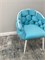 Стул обеденный "Мишлен LS" каркас белый, велюр бирюзовый 2999-7 - фото 21224