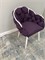 Стул обеденный "Мишлен LS" каркас белый, велюр фиолетовый 2999-3 - фото 21248