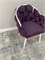 Стул обеденный "Мишлен LS" каркас белый, велюр фиолетовый 2999-3 - фото 21249
