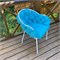 Уличный садовый стул "Мишлен LS" каркас белый, оксфорд бирюзовый (водооталкивающая ткань) 6000-5 - фото 21582