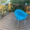 Уличный садовый стул "Мишлен VS" каркас белый, оксфорд бирюзовый (водооталкивающая ткань) 7000-5 - фото 21617