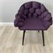 Стул обеденный "Мишлен LS" каркас черный, велюр фиолетовый 2992-3 - фото 21724