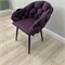 Стул обеденный "Мишлен LS" каркас черный, велюр фиолетовый 2992-3 - фото 21728