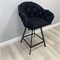 Барный стул "Мираж", велюр черный, каркас черный (высота сиденья 87 см) 3500-1 - фото 21814