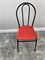 Комплект из 4 стульев для кухни Венских с жесткой спинкой, кожа красная, ножки черные 1816-13 - фото 22840