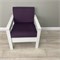 Кресло Каттегат New Victoria, каркас белый, велюр фиолетовый 30011-7 - фото 24529