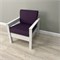 Кресло Каттегат New Victoria, каркас белый, велюр фиолетовый 30011-7 - фото 24530