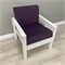 Кресло Каттегат New Victoria, каркас белый, велюр фиолетовый 30011-7 - фото 24531