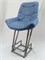Барный стул Лофт Nova Grand, (высота сиденья 67 см), кожа голубая, каркас серый металлик 839035371 - фото 26173