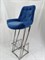Барный стул Лофт Nova Grand Антикоготь флок синий (морской), каркас серый металлик (высота сиденья 87 см) 1075391778 - фото 26844