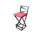 Полубарный стул Лофт с мягким сиденьем - фото 4513