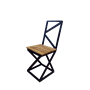 Стул Лофт с деревянным сиденьем - фото 4949