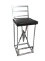 Полубарный стул Лофт на цепях с мягким сиденьем - фото 5248