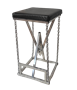 Полубарный табурет Лофт на цепях с мягким сиденьем - фото 5254